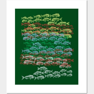 fish school Posters and Art